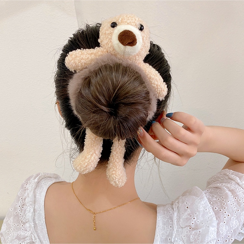 Dây buộc tóc hình gấu bông đáng yêu 2021