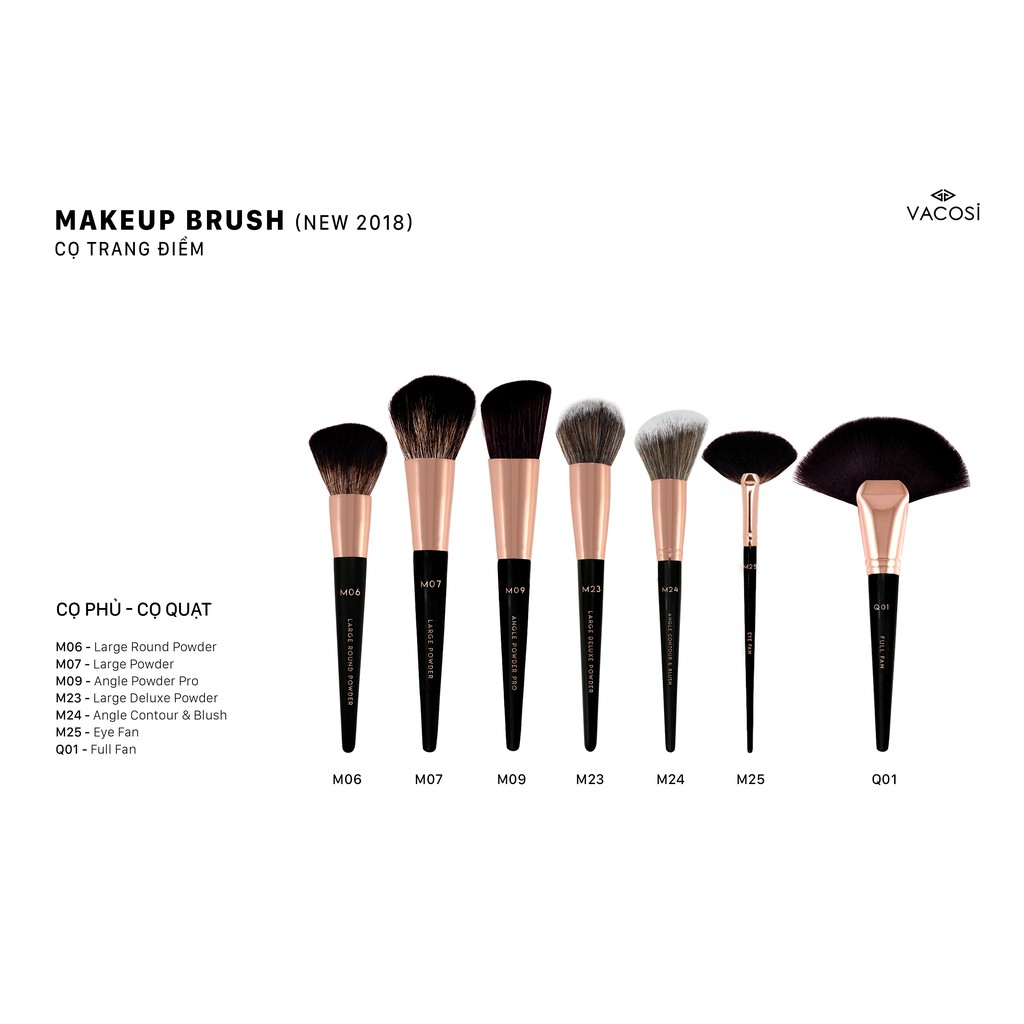 Cọ Phủ Đầu Dẹp Vacosi Powder Pro Brush M07