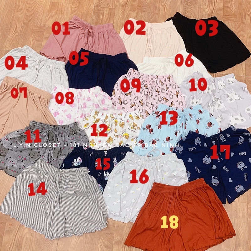 Quần đùi nữ thun cotton - quần ngủ nữ siêu xinh Nhung Nhớ Boutique A3101N [Freeship] | BigBuy360 - bigbuy360.vn