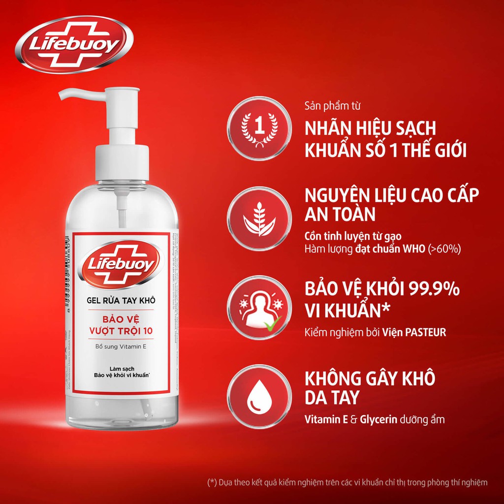 Chai vòi Gel rửa tay khô Lifebuoy-235ml | BigBuy360 - bigbuy360.vn