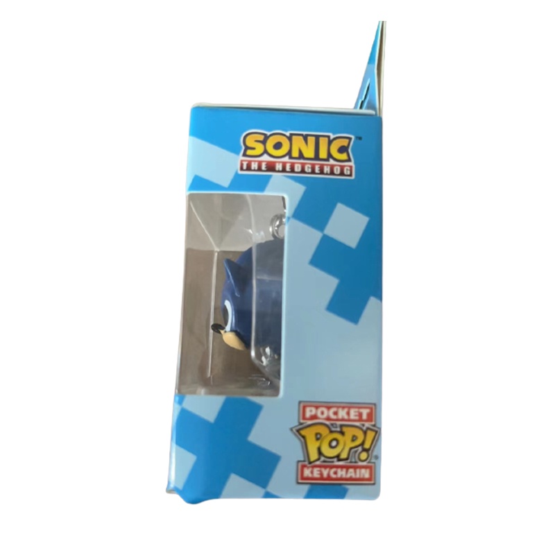 Sonic FUNKO POP Keychain With Ring Anime Game Action Figures Collection Model Toys For Children Boy Christmas Gifts