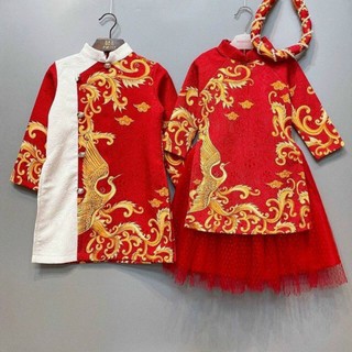 🔥Áo dài gấm cách tân cho bé trai gái 8-40kg🔥