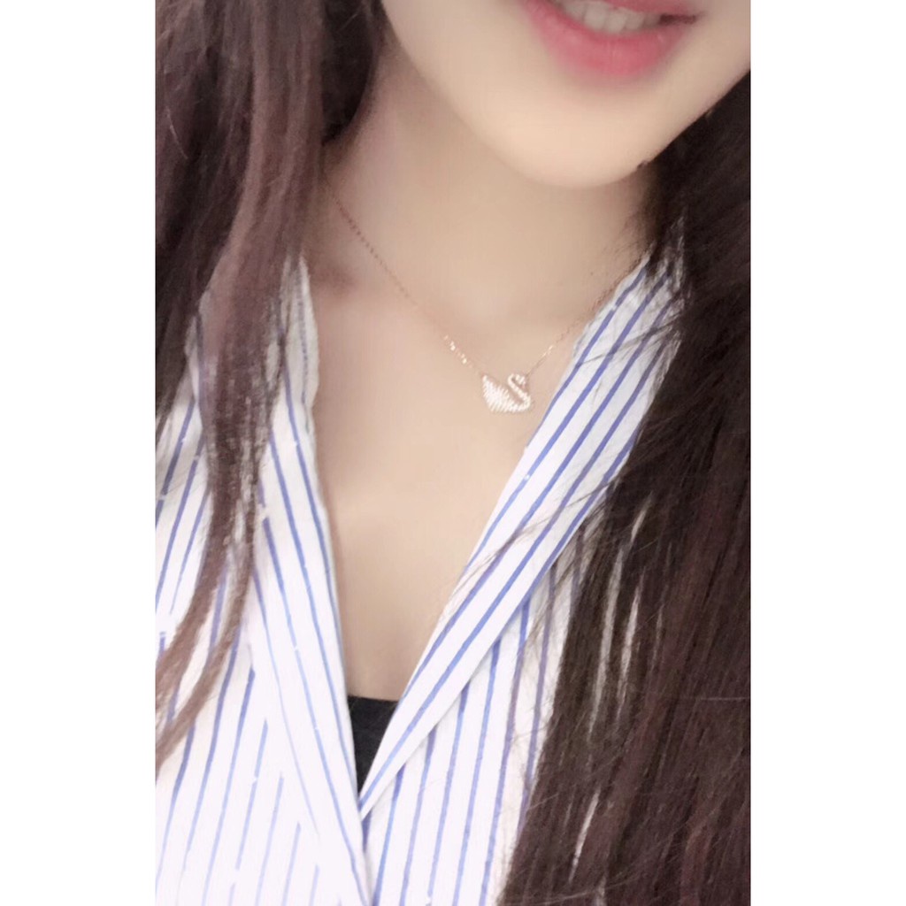 Vòng cổ bạc mặt hình chim thiên nga đính pha lê lấp lánh sang trọng 5007735