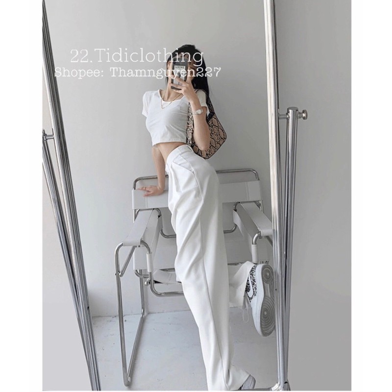 Quần tây ống suông Ulzzang _ quần tây chất đẹp _ form rộng tôn dáng eo _ bigsize _ oversize