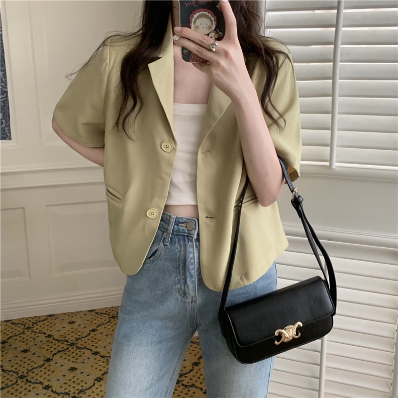 SUXI Áo Khoác Blazer Màu Sắc Thanh Lịch Cho Nữ