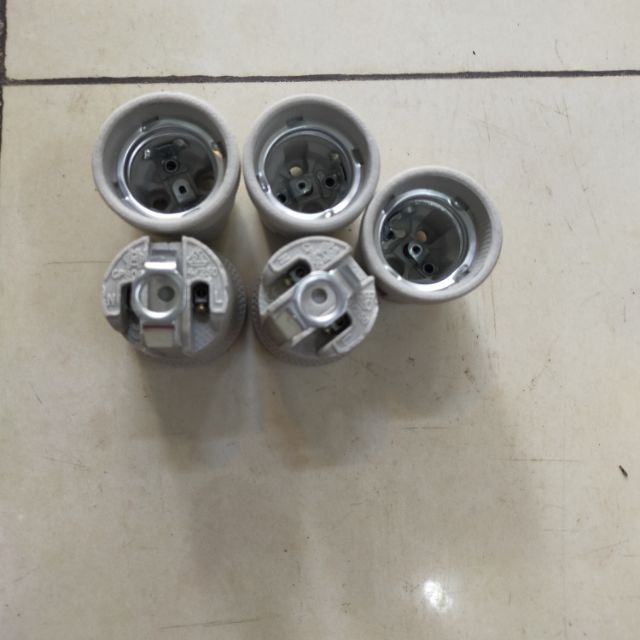 Combo 5 đui sứ e27,đui e27 sứ chịu nhiệt,đui bóng đèn sưởi