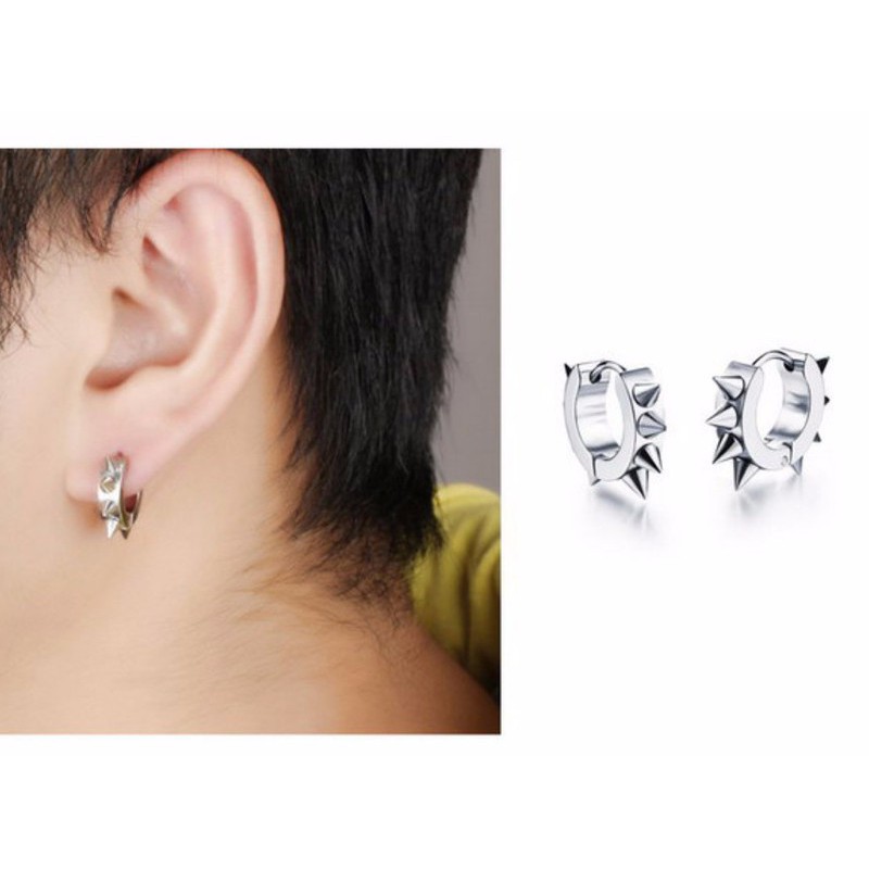 Bông Tai Nam Đinh Nhọn Chất Liệu Titan Cao Cấp TT 0857 - 1 cặp