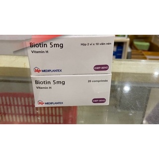 ✓(Chính hãng) BIOTIN vitamin H- giúp da và tóc đẹp( hộp 20 viên)