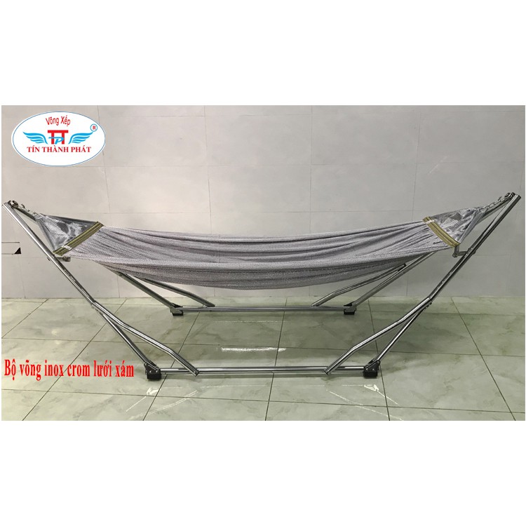 Võng Xếp Inox Crom Tín Thành Phát - Xanh Dương