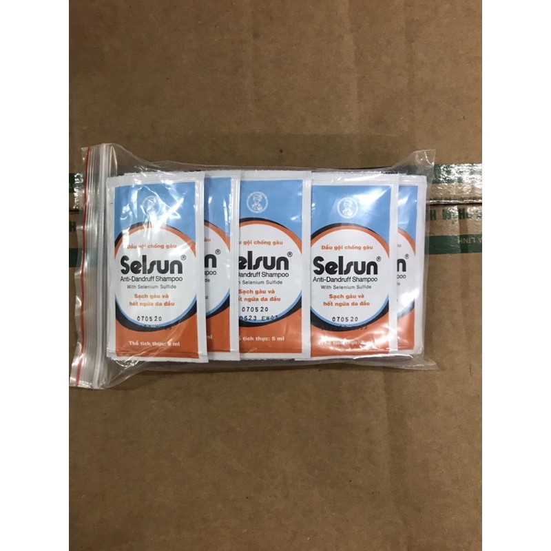 10 gói Selsun chống gàu ( mỗi gói 5ml )