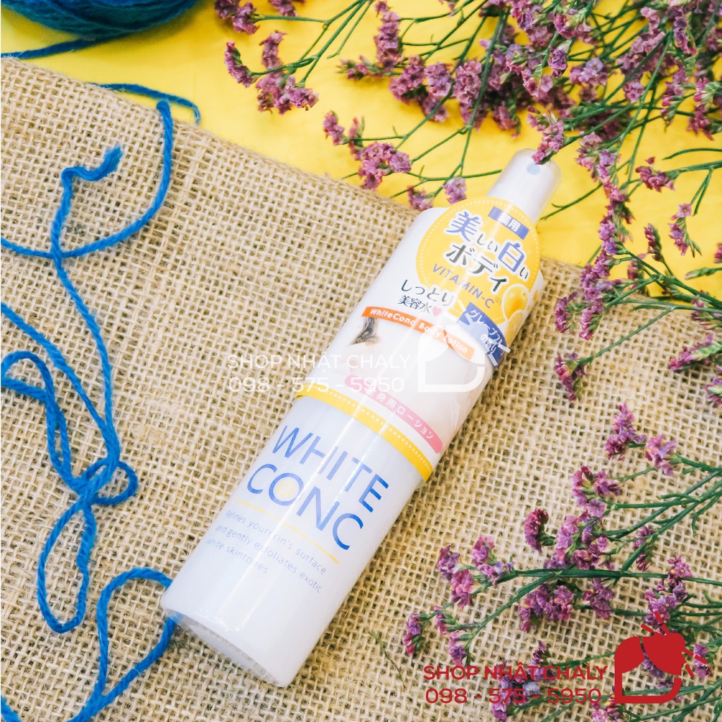 Lotion xịt dưỡng thể trắng da cấp ẩm White Conc 245ml Nhật Bản