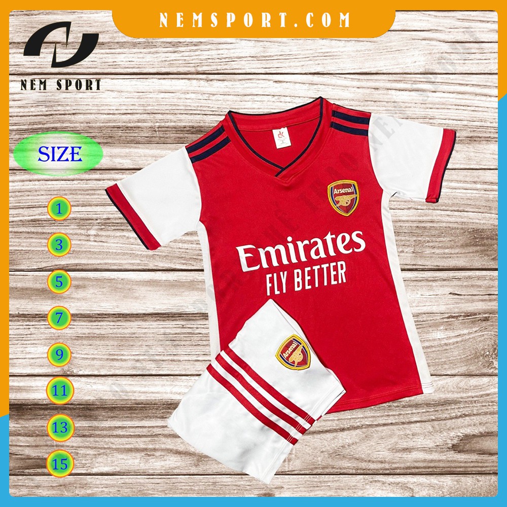 Quần Áo Bóng Đá Trẻ Em Arsenal Sân Nhà 2021