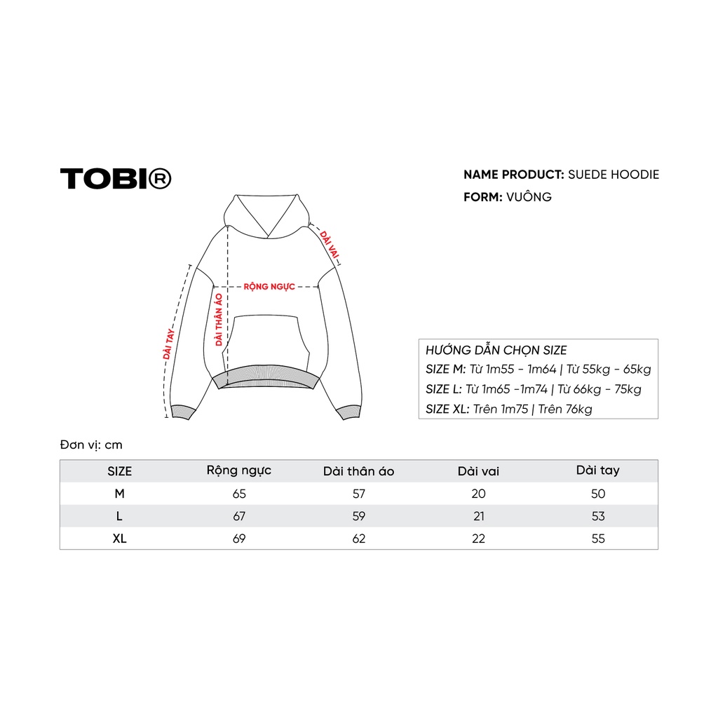 Áo hoodie da lộn TOBI