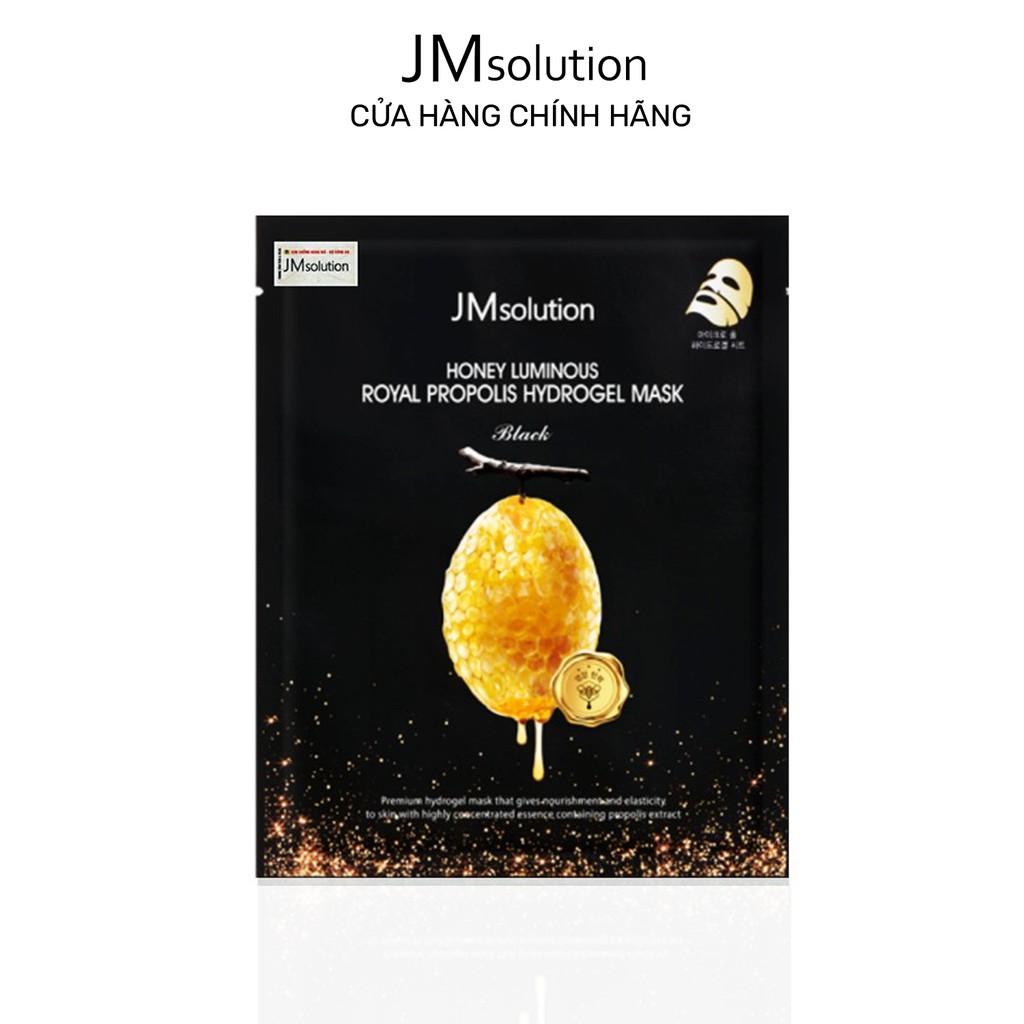 Mặt Nạ Thạch Mật Ong, Chống Lão Hóa Da JMsolution Honey Luminous Royal Propolis Hydrogel Mask Black 30g