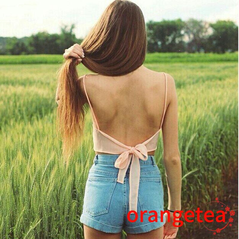 Áo Croptop Không Tay Vải Mỏng Thời Trang Dành Cho Nữ