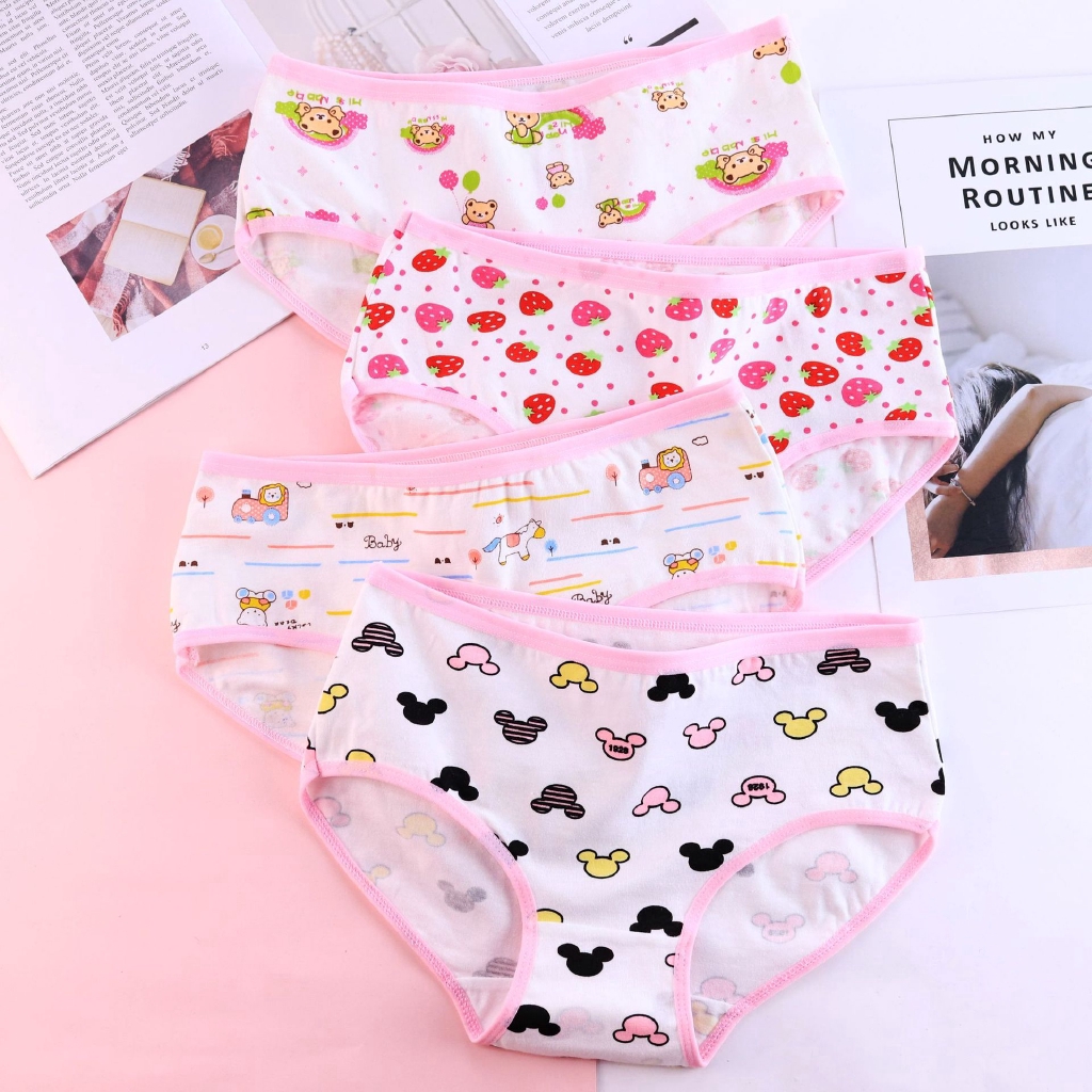 JKG Quần Lót Chất Liệu Cotton Màu Trơn Đáng Yêu | BigBuy360 - bigbuy360.vn