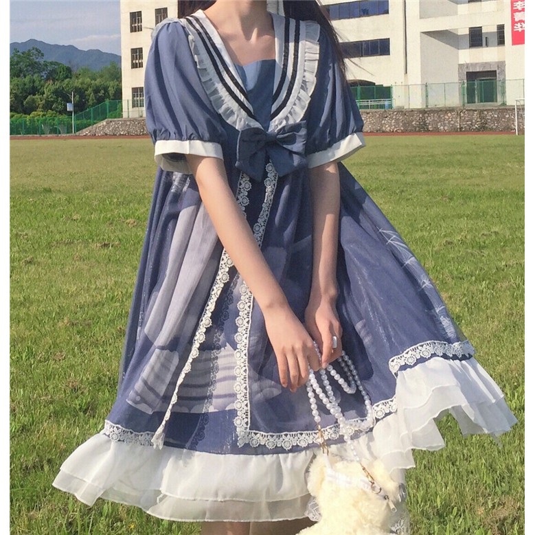 [SẴN] Đầm Lolita Học Viện Mặt Trăng - Kèm ảnh thật | BigBuy360 - bigbuy360.vn