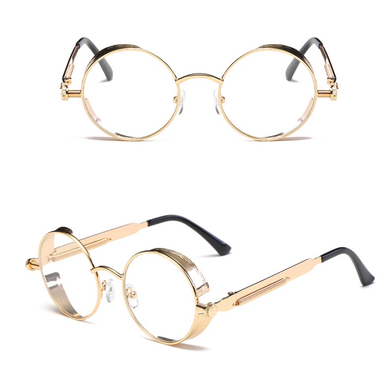 Kính Mát Tròng Tròn Phong Cách Steampunk Cổ Điển Cho Nam Và Nữ JP5
