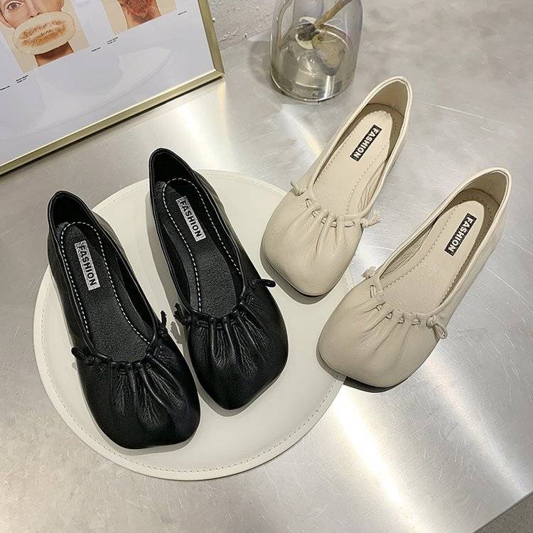 Giầy lười Giày Búp Bê Đế Bằng Thiết Kế Mới Thời Trang Mùa Xuân Theo Phong Cách Hàn Quốc