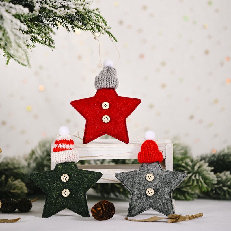 Mặt treo trang trí hình ngôi sao năm cánh dành cho cây thông noel Giáng Sinh