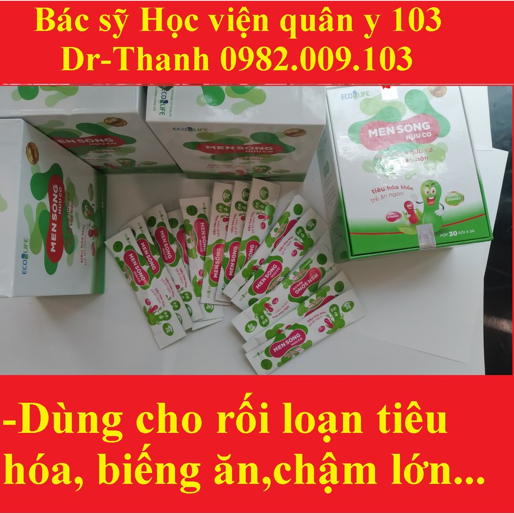 Men sống Hữu cơ ecolife hộp 30 gói (men vi sinh dùng cho táo bón,tiêu chảy,rối loạn tiêu hóa,trẻ em kém ăn chậm lớn) | BigBuy360 - bigbuy360.vn