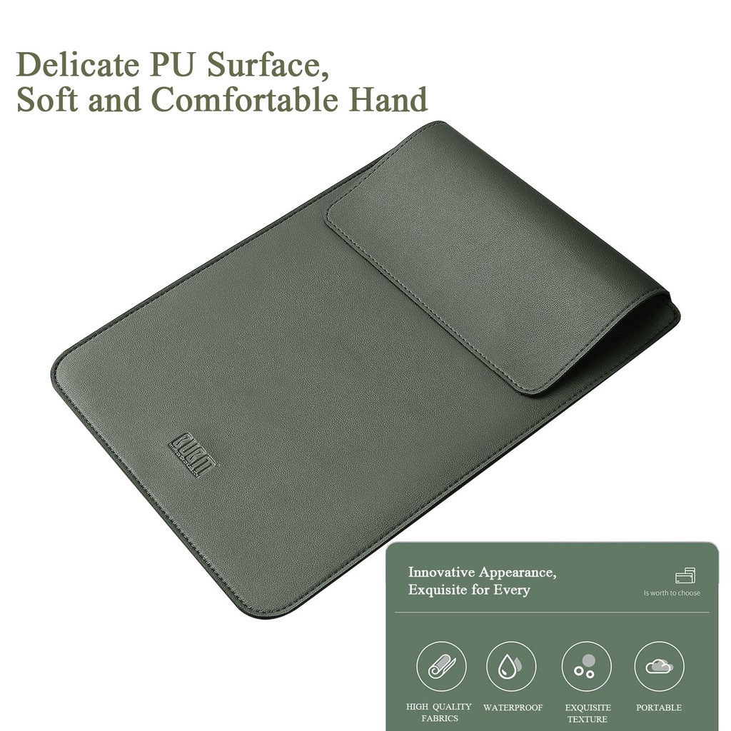 Túi Da PU BUBM Chống Sốc Chống Thấm Nước Đựng Máy Tính Bảng iPad air 10.9 12 13 15inch