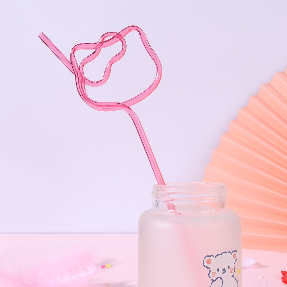 Ống Hút Hình Đầu Mèo 26CM Có Thể Tái Sử Dụng