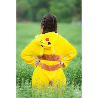 [FREESHIP - GIẢM 10K] Bộ đồ thú Pikachu pijama bông - Hình thật
