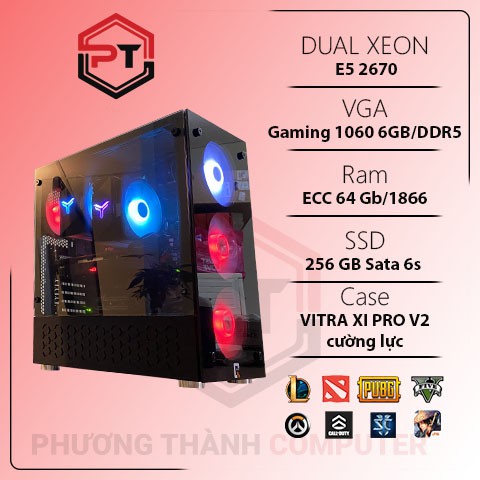 Thùng Máy Dual Xeon E5 2670