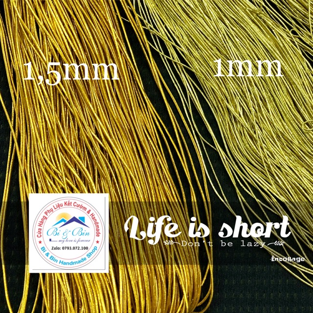 Dây Thun Kim Tuyến Co Dãn Làm Thẻ Treo Tag, Làm Handmade