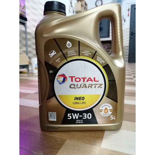 Dầu nhớt ĐỘNG CƠ cao cấp total INEO 5W30 5L