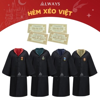 Áo choàng Harry Potter kèm vé tàu Hogwarts - Trang phục, phụ kiện hóa trang phù thủy - Chuẩn hàng ALWAYS Store