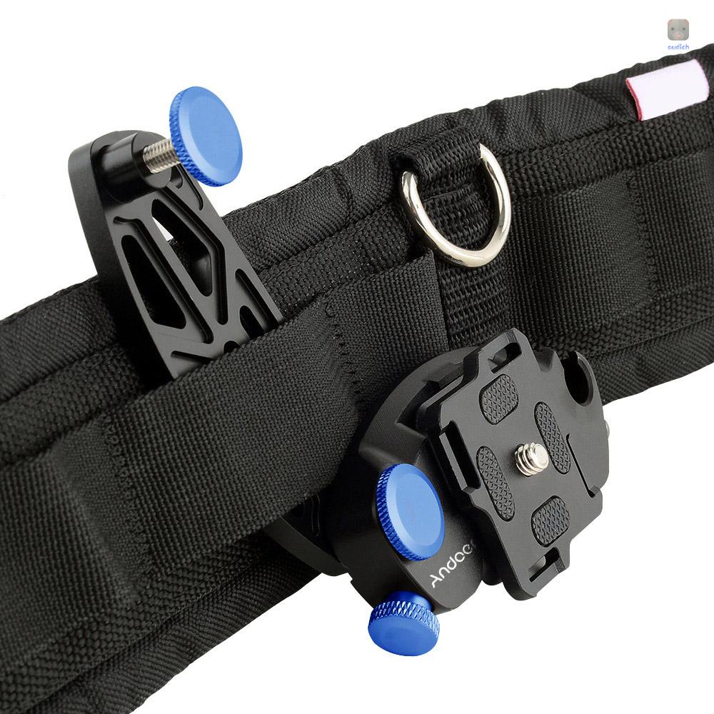 ANDOER Khóa Kẹp Thắt Lưng Máy Ảnh DSLR Bằng Kim Loại Tháo Gỡ Nhanh Sức Chứa Lớn 20kg