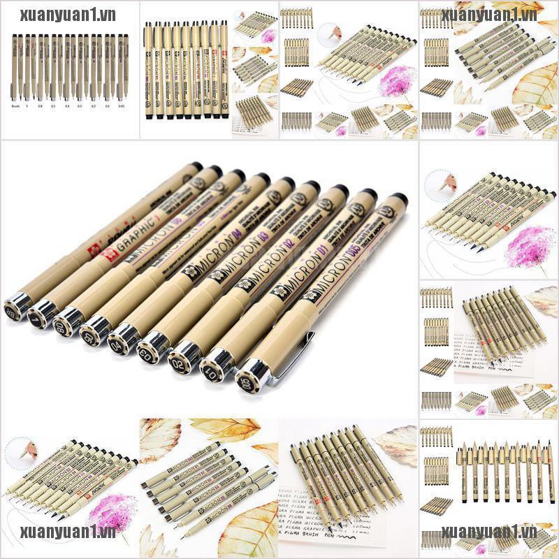 [XUANYUAN1] Set 9 Bút Lông Vẽ Truyện Tranh Pigma Manga Chuyên Nghiệp