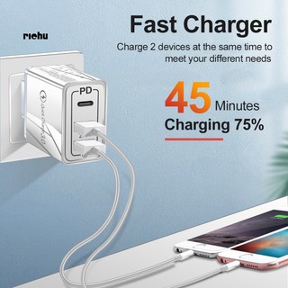 Củ Sạc Nhanh 3 Cổng Usb Pd 18w Qc3.0