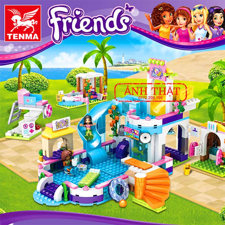 Lego Friends TENMA 3011 / LELE 37029. BELA 10611. 550pcs. Bộ Lego Xếp Hình Khu Vui Chơi Ngoài Trời Friends