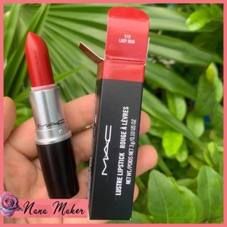 Son MAC Lady Bug 510 Màu Đỏ Hồng – Lustre
