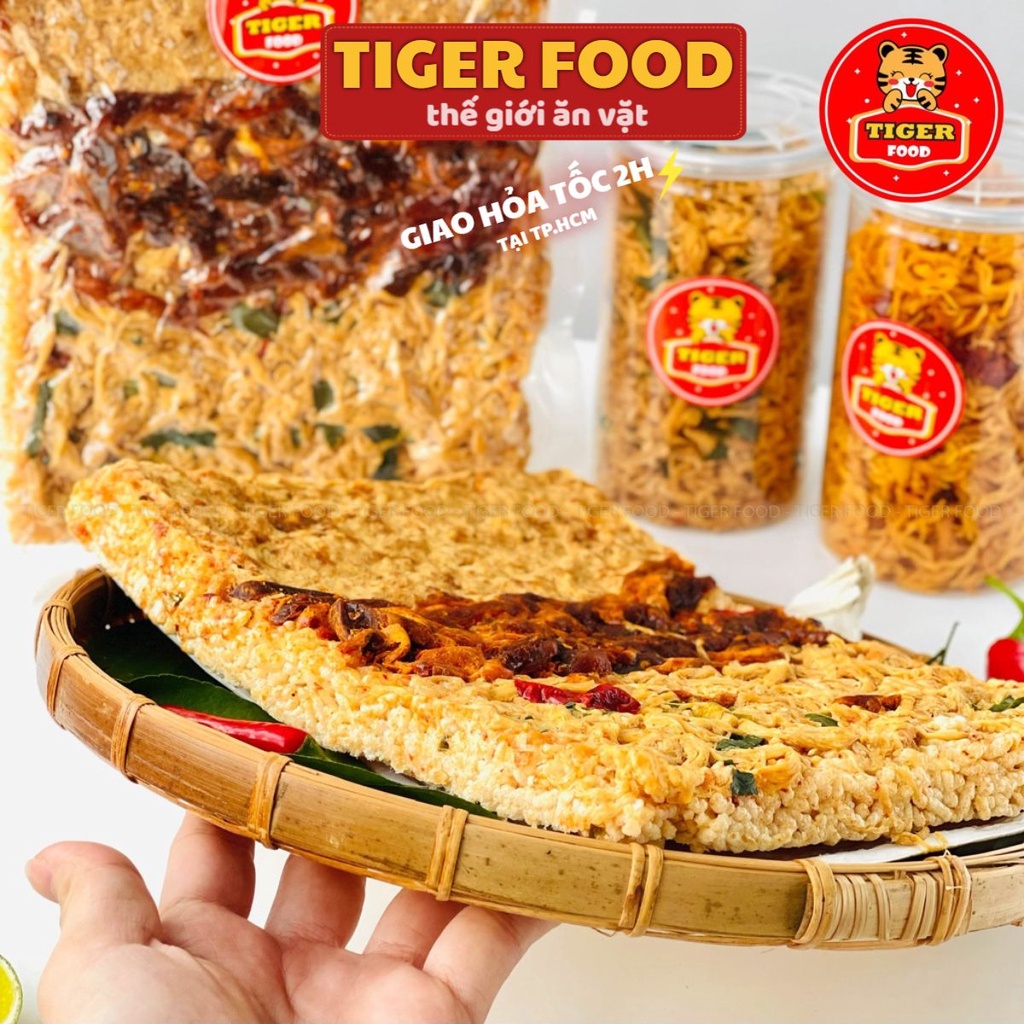 Cơm cháy 3 vị siêu chà bông TIGER FOOD Gạo lức rong biển - khô gà - bò - heo Siêu Giòn - Siêu Ngon