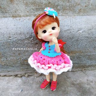 Set đầm len kẹo ngọt size búp bê BJD 1/8, Baboliy