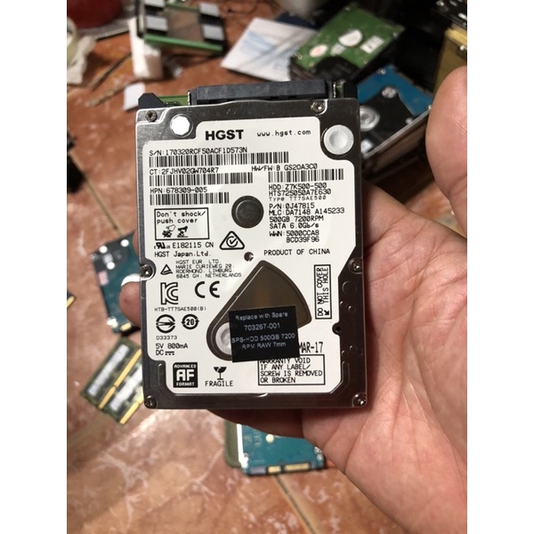 s1-0712 hdd laptop ổ cứng hgst 500gb 7200rpm health 100% bh 3 tháng