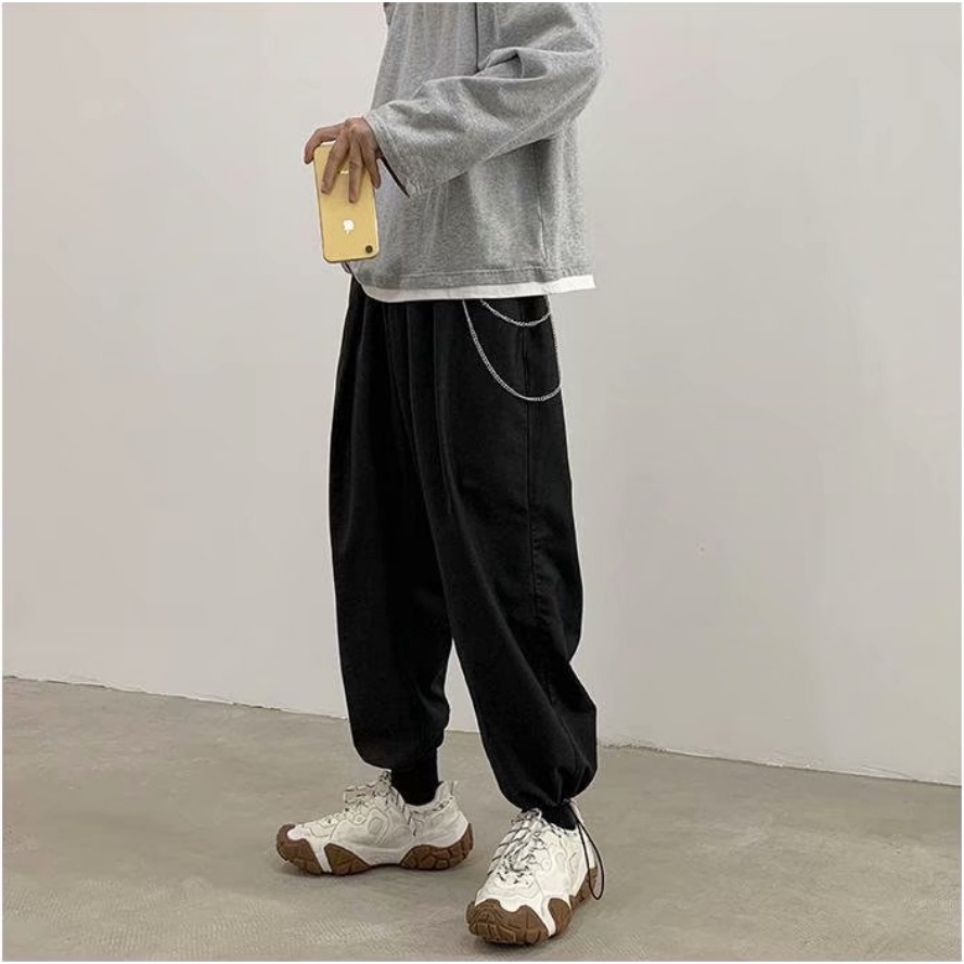 Quần Dây Rút Form Rộng Màu Sắc Đơn Giản Cho Nam