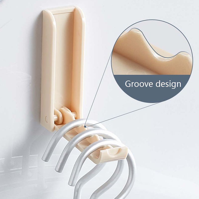 Móc Treo Đồ Gắn Tường Bằng Nhựa 3 Màu Thiết Kế Gấp Gọn Tiện Dụng