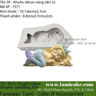 Khuôn silicon nàng tiên cá 1571