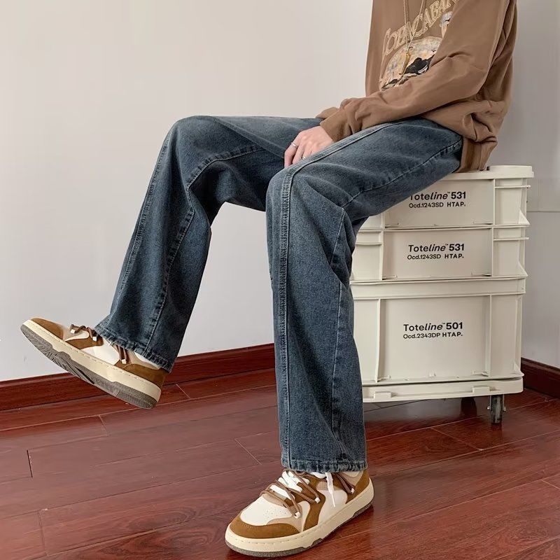 Quần Jean Dài Dáng Rộng Phong Cách Retro Thời Trang Xuân Hè 2022 Mới