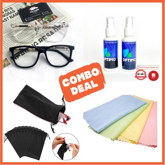 Kính mắt lv cao cấp nam nữ thay tròng cận được trắng đen | BigBuy360 - bigbuy360.vn