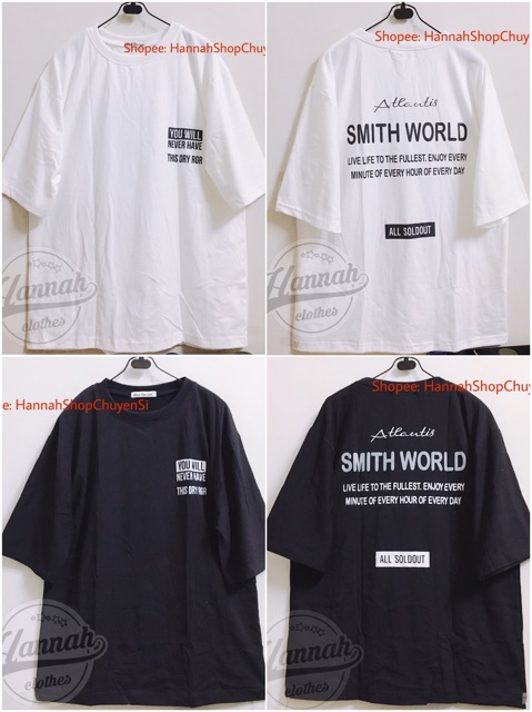 [FREESHIP] Áo Thun 💖 Tay Lỡ Form Rộng Unisex Nam Nữ 💖 Phong Cách Ulzzang Hàn Quốc ATLANTIC SMITH WORLD - Ảnh thật ở cu | BigBuy360 - bigbuy360.vn