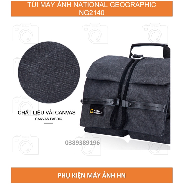 Túi máy ảnh National Geographic NG2140, tặng kèm bọc chống mưa