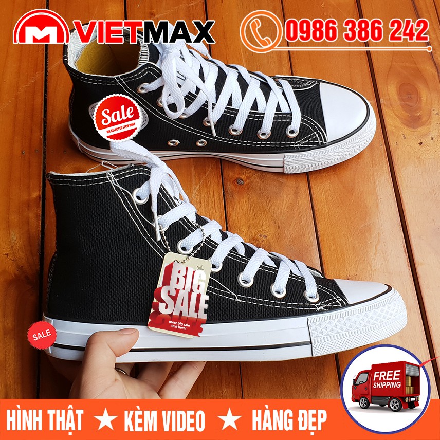 [FLASH SALE] Giày Sneaker Thể Thao CV Classic Đen Trắng Cổ CAO Siêu Đẹp Nam Nữ | BigBuy360 - bigbuy360.vn