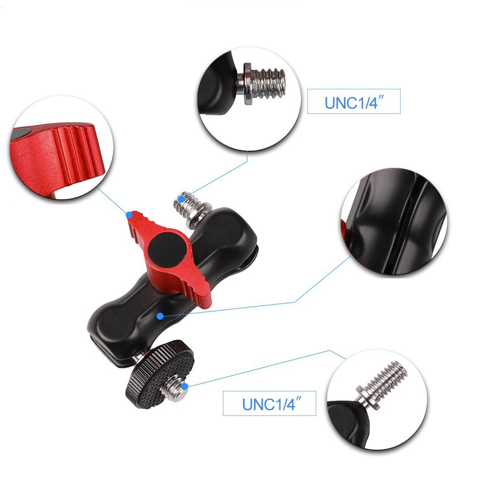 Giá đỡ camera LAMMCOU quay 360 độ° tay đầu tròn thích hợp cho máy ảnh DSLR