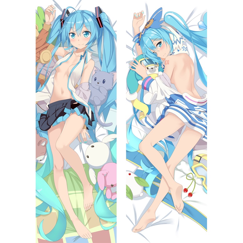 Vỏ Gối Ôm In Hình Hatsune Miku Dakim Sakura Kích Thước 50 * 150CM